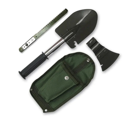 Compact Camping Multitool Kit, Modular Handle Shovel Hatchet Hammer Saw  Can Opener Easy