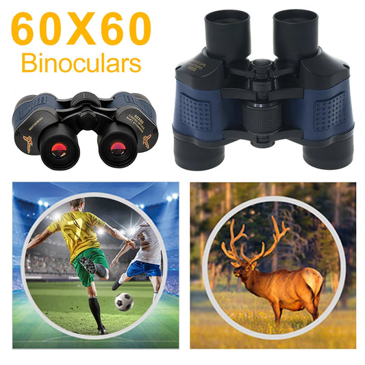 60x60 Professional Powerful Binoculars Long Range Telescope Portable Binoculars for Bird Watching Hunting Hiking Travel Sports