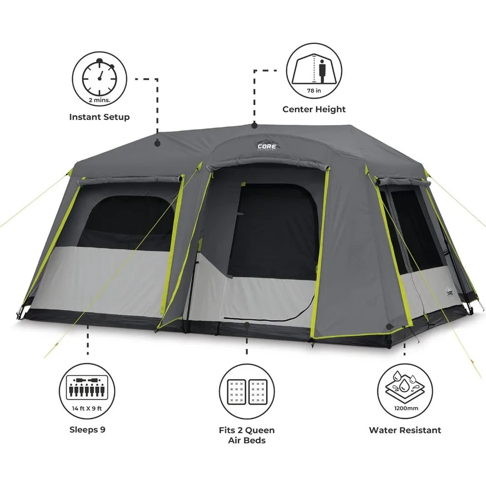 Inflatable Camping Tent with Pump, Tents, Easy Setup 4 Season Waterproof