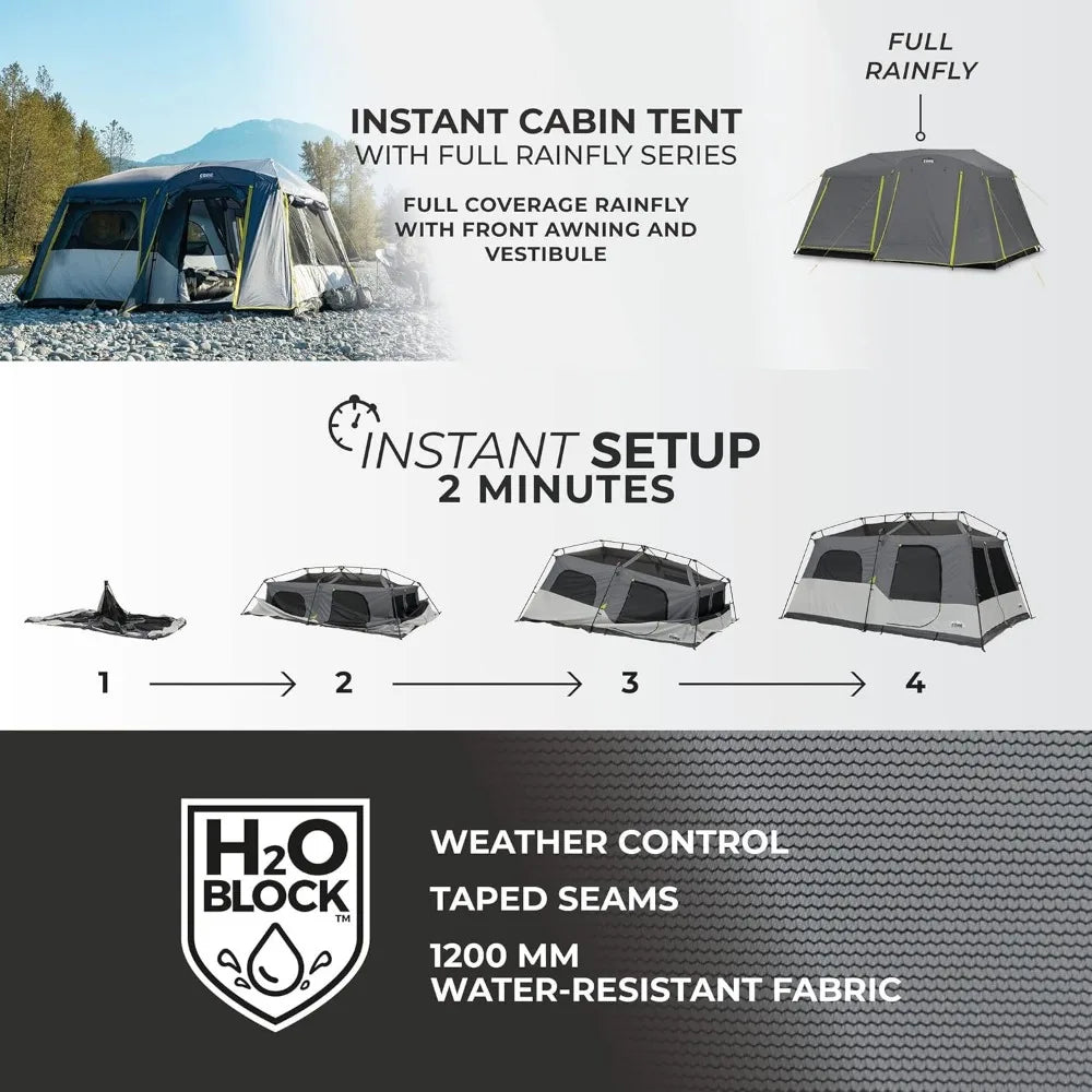 Inflatable Camping Tent with Pump, Tents, Easy Setup 4 Season Waterproof