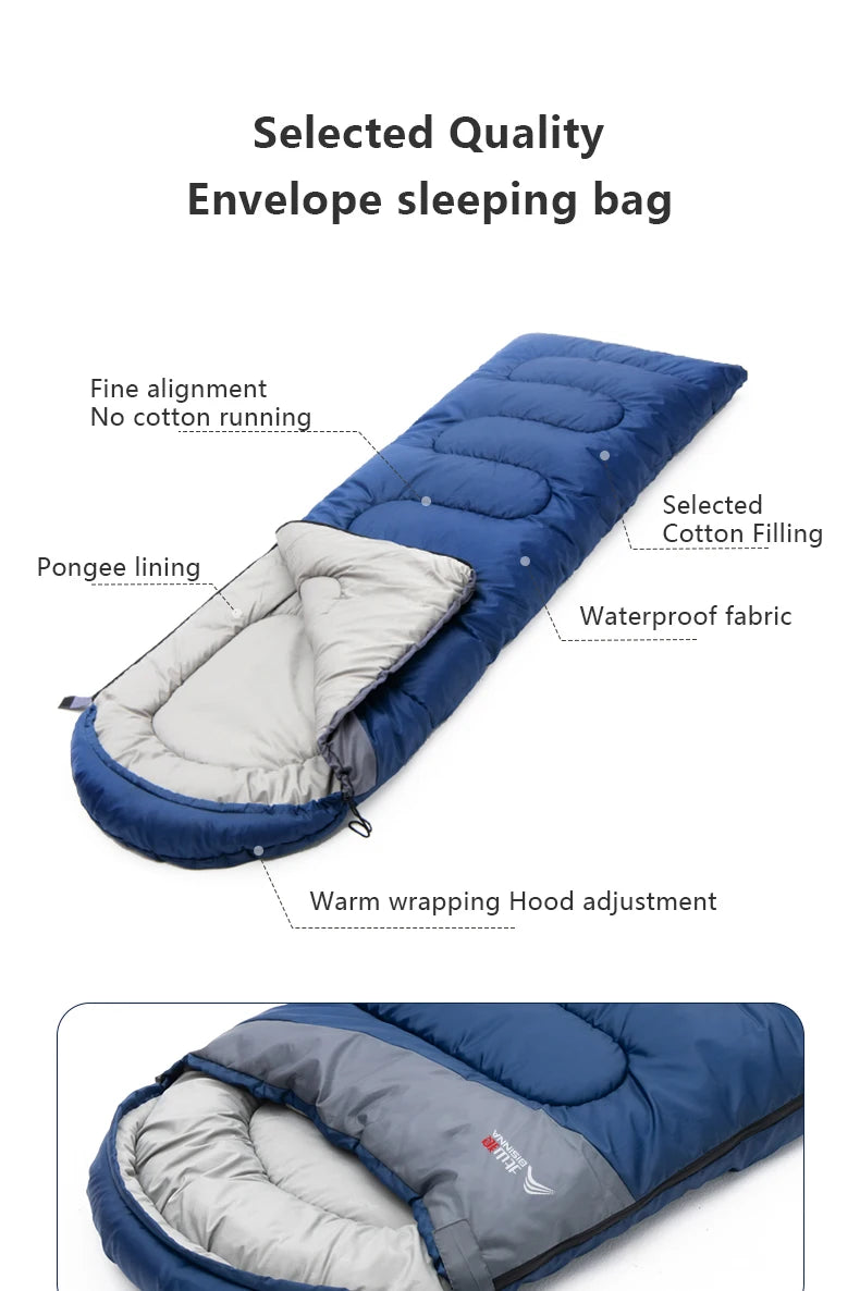 Camping Sleeping Bag Ultralight Waterproof Warm Envelope Backpacking