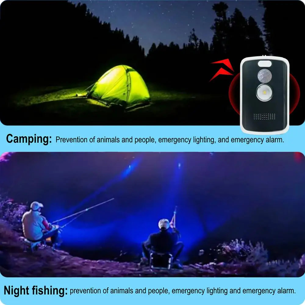 Camping Perimeter Alarm Portable Motion Sensor Wildlife Warning Device For Camping Property Safety Night  Anti-Theft