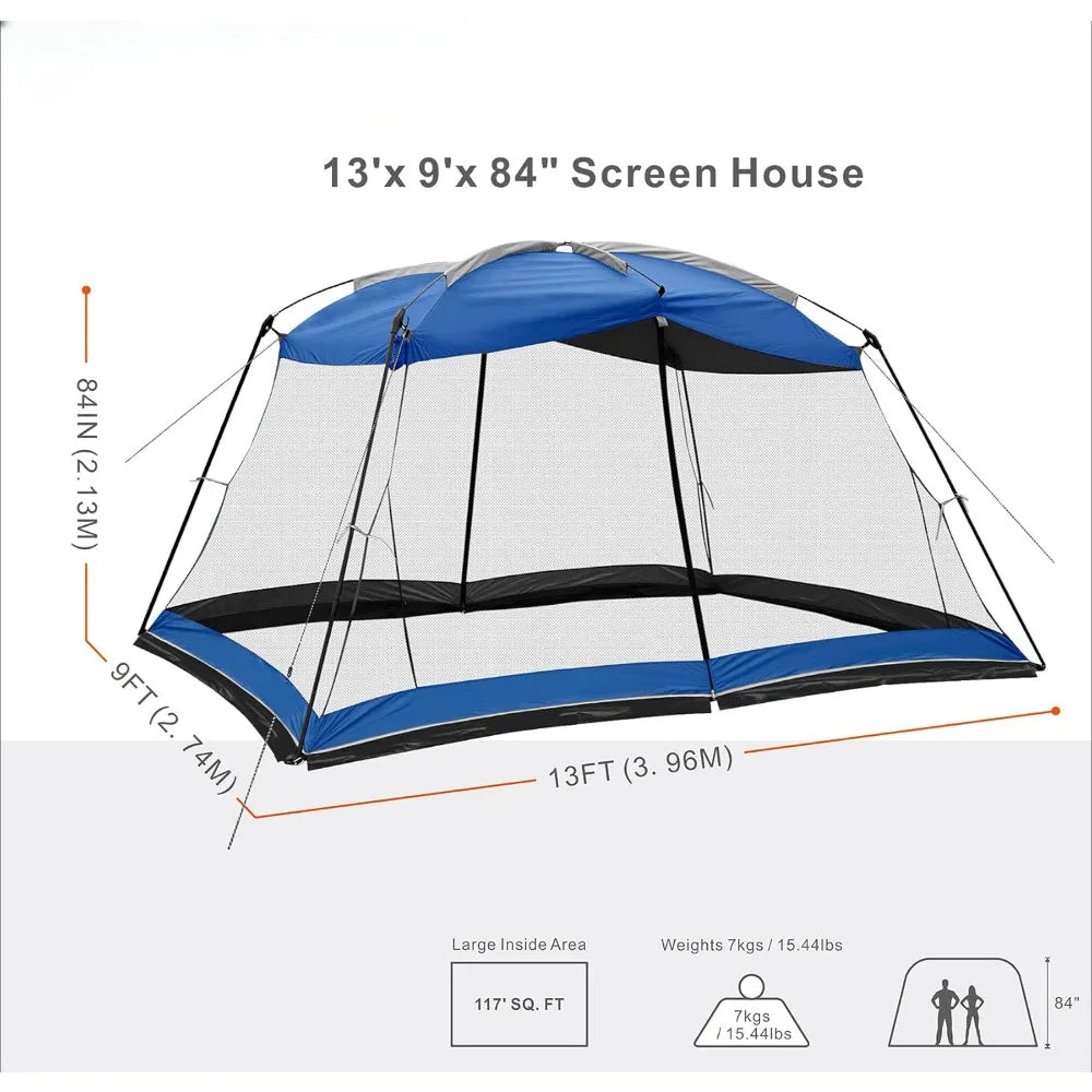 Screen House 10x10 Ft Square Camping Canopy Tent Sun Shade  Outdoor Activities