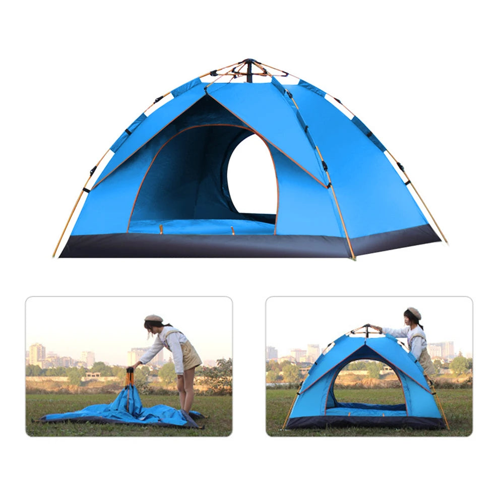 Outdoor Pop Up Tent Water-resistant Portable Instant Camping Tent for 1-2 People