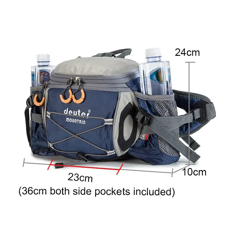 Outdoor Sports Waist, Cycling Camping Climbing Men's Backpack Hiking Shoulder Running Water Bottle Bicycle Fanny Pack Fishing