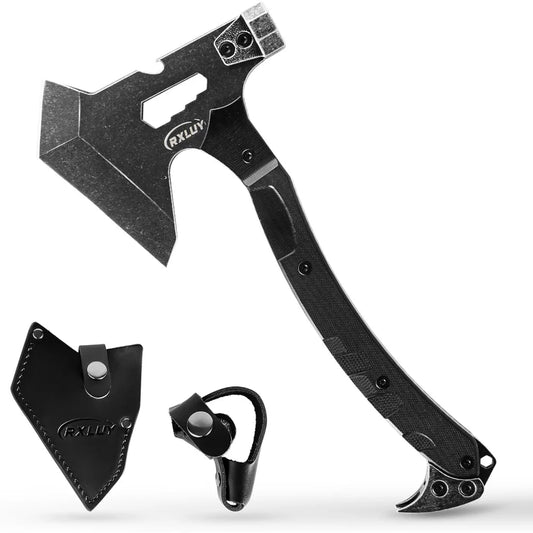 Tactical Axe with G10 Handle Camping Survival Hatchet, Multifunctional Hiking Outdoor Heavy Duty Full Tang Tomahawk Tools