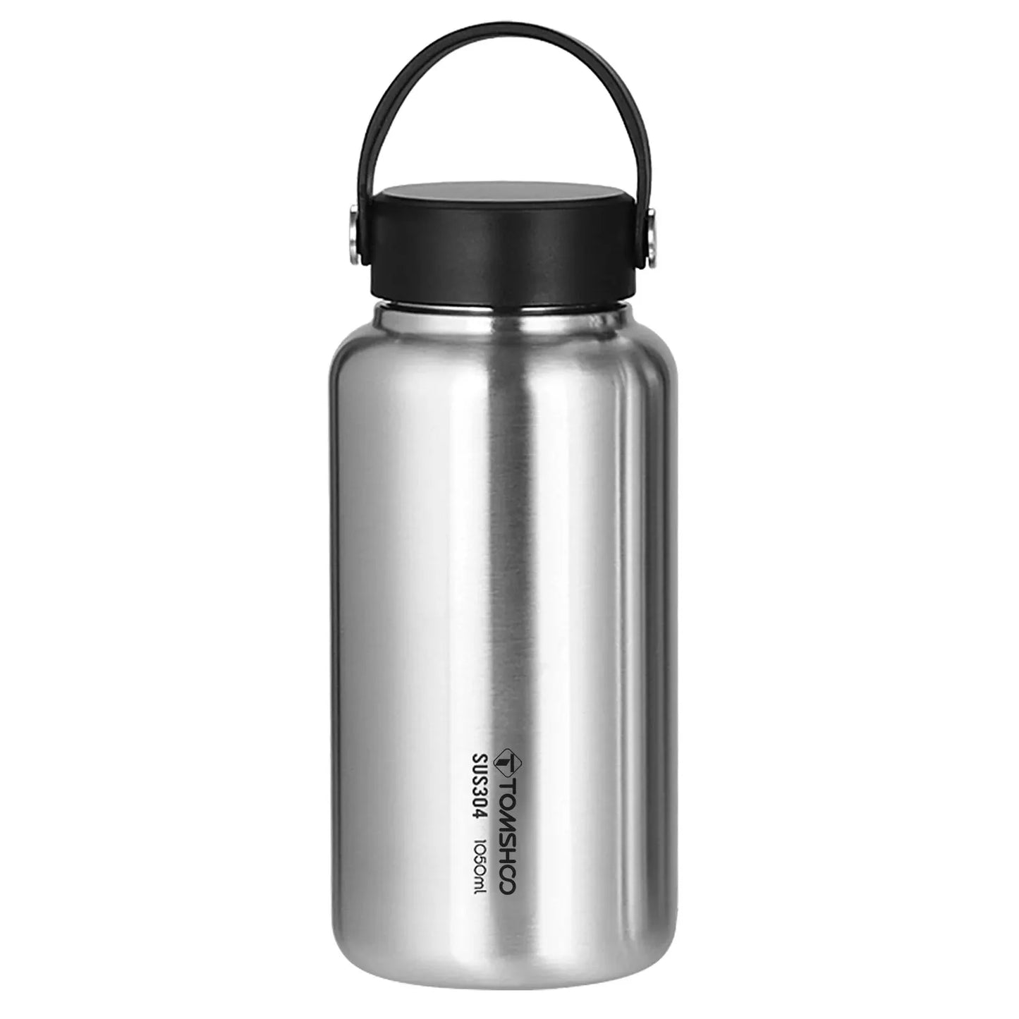 1.05L Stainless Steel Water Bottle Leak Proof  W 750ml Water Cup Hanging Pot for Outdoor Camping