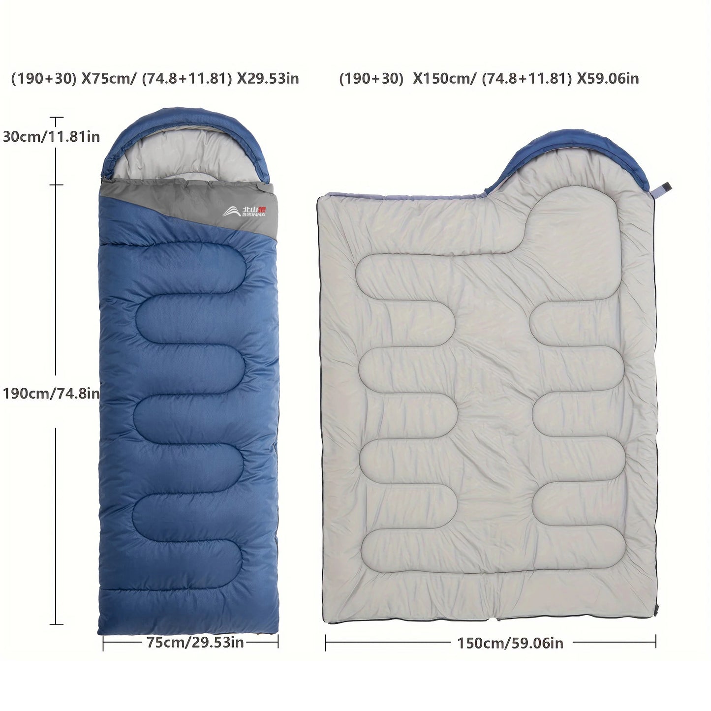 Camping Sleeping Bag Ultralight Waterproof Warm Envelope Backpacking