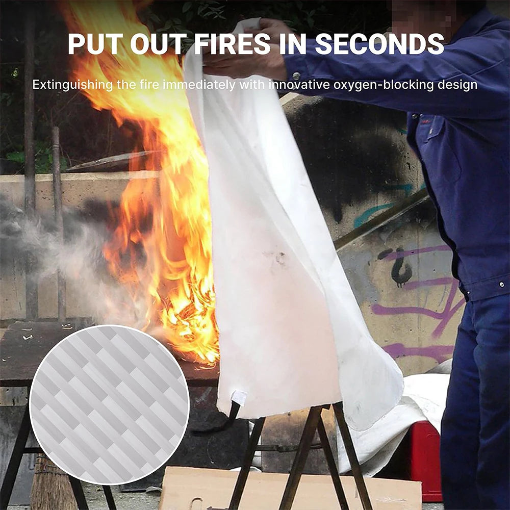 1/1.2/1.5/2M Fire Blanket Fighting Fire Extinguishers Emergency Blanket Survival Fiberglass Safety Cover