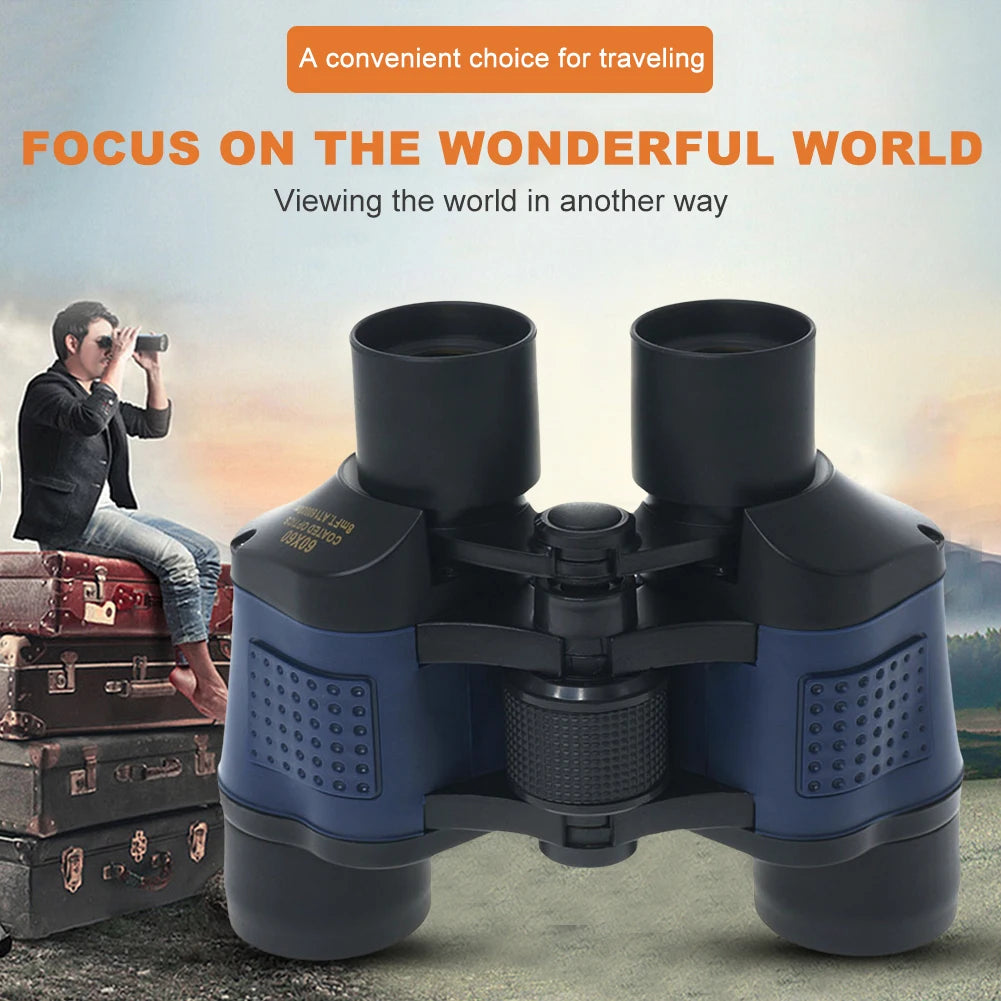 60x60 Professional Powerful Binoculars Long Range Telescope Portable Binoculars for Bird Watching Hunting Hiking Travel Sports