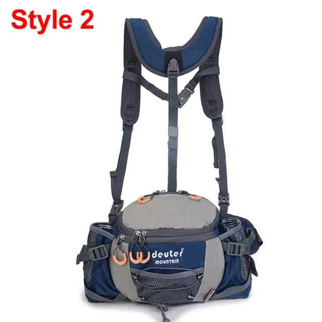 Outdoor Sports Waist, Cycling Camping Climbing Men's Backpack Hiking Shoulder Running Water Bottle Bicycle Fanny Pack Fishing