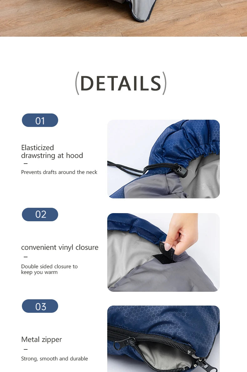 Camping Sleeping Bag Ultralight Waterproof Warm Envelope Backpacking